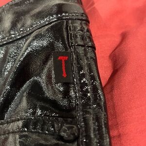 Tripp NYC Black 32/15  Faux Patent Leather PVC Vinyl Black Goth Rave Pants